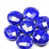 Beads, Lapis (natural), 12mm hand-cut Faceted Round Coin,  B grade, Mohs hardness 5-6. Sold per 4 Beads Royal Blue color beads. Lapis lazuli is a deep blue with a touch of purple and flecks of iron pyrite. Lapis consists of Lapis (blue, calcite (white streaks) and silver flakes of pyrite. Deep blue color gemstones are of best kind. 